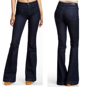 Adriano Goldschmied AG The Janis High Rise Flare Dark Denim Jeans